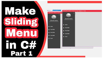 How to Create Sliding Menu Without Using Extra or Third Party Tools in Csharp VS 2012 Part 1