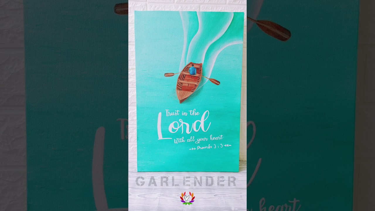 Canvas Painting with Bible Verse | Scripture Art | Trust in the Lord 