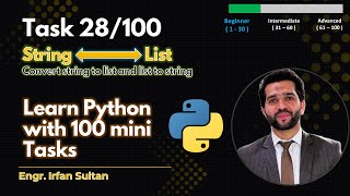 String to List and List to String conversion | Task 28/100 - Learn Python programming with 100 tasks