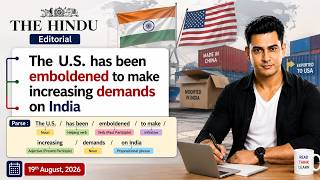 19 August 2026 || The Hindu Editorial Today || Learn English Through Newspaper || Time to Push Back