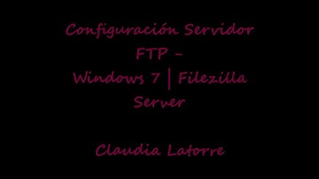 Configuración Servidor FTP - Windows 7