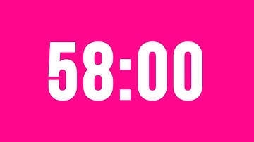 58 Minute Countdown Timer No Music With Alarm Clock At The End