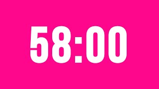 58 Minute Countdown Timer No Music With Alarm Clock At The End