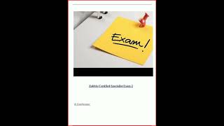 #learnexams Zabbix Certified Specialist Exam 2 Latest Actual Questions A video