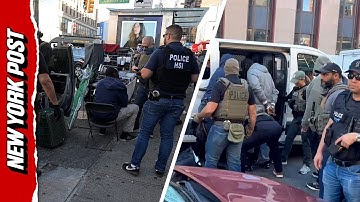 ICE Agents Raid Canal Street in NYC
