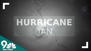 Hurricane Ian makes landfall in Florida, seen from space