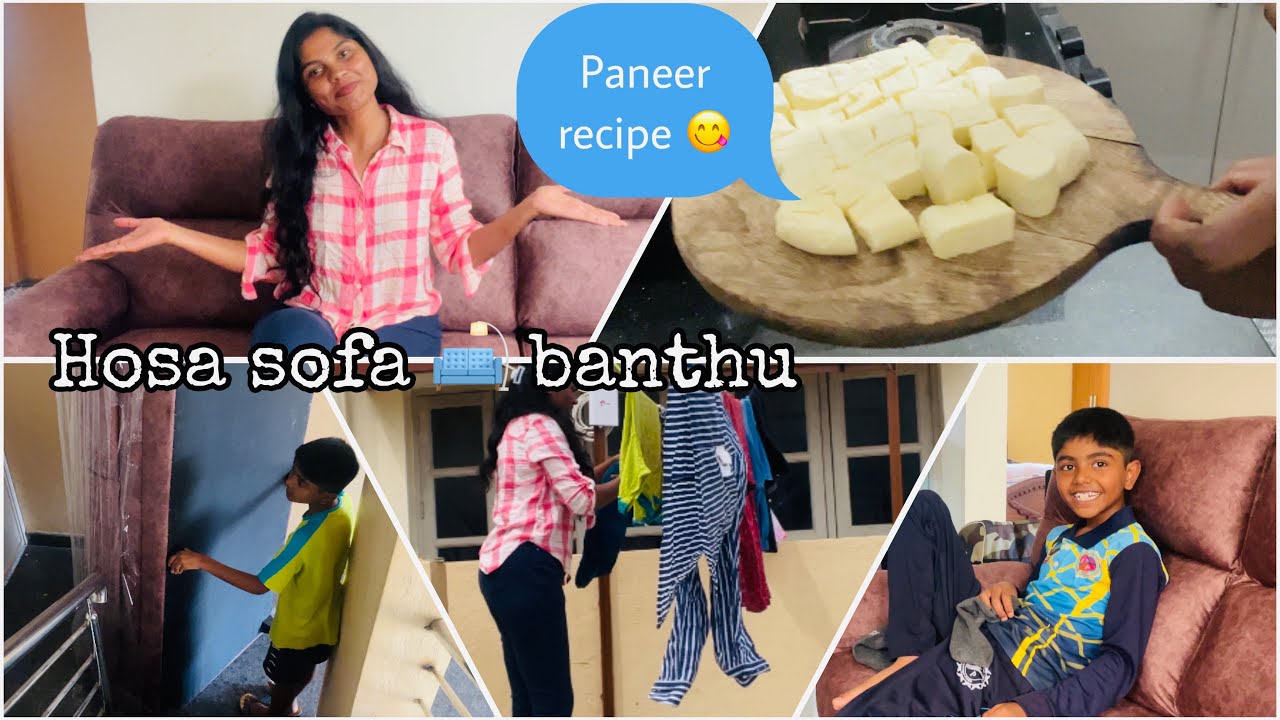 Our New Sofa Is Finally Here/Living Room Upgrade/paneer recipe/krisha got injured in 🏏  coaching 🤕