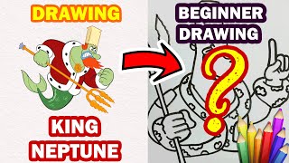 How To Draw King Neptune From Spongebob Step By Step Beginner Guide - Daily Drawing Tutorial