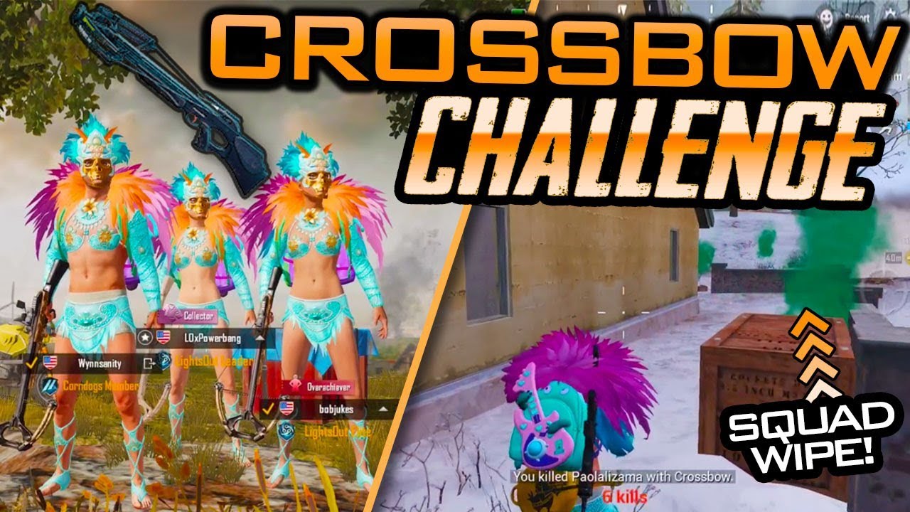 SQUAD WIPE WITH A CROSSBOW! CROSSBOWS ONLY - PUBG MOBILE