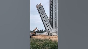 Demolishing high rise building #shorts #youtubeshorts #viral #civilwork #demolition