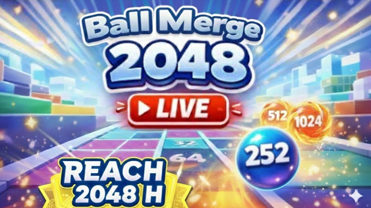 🌏Ball Run Merge 2048 live gameplay.Break a country record.