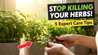 STOP Killing Your Indoor Herbs! 🌿 5 Expert Care Tips for Fresh Basil!