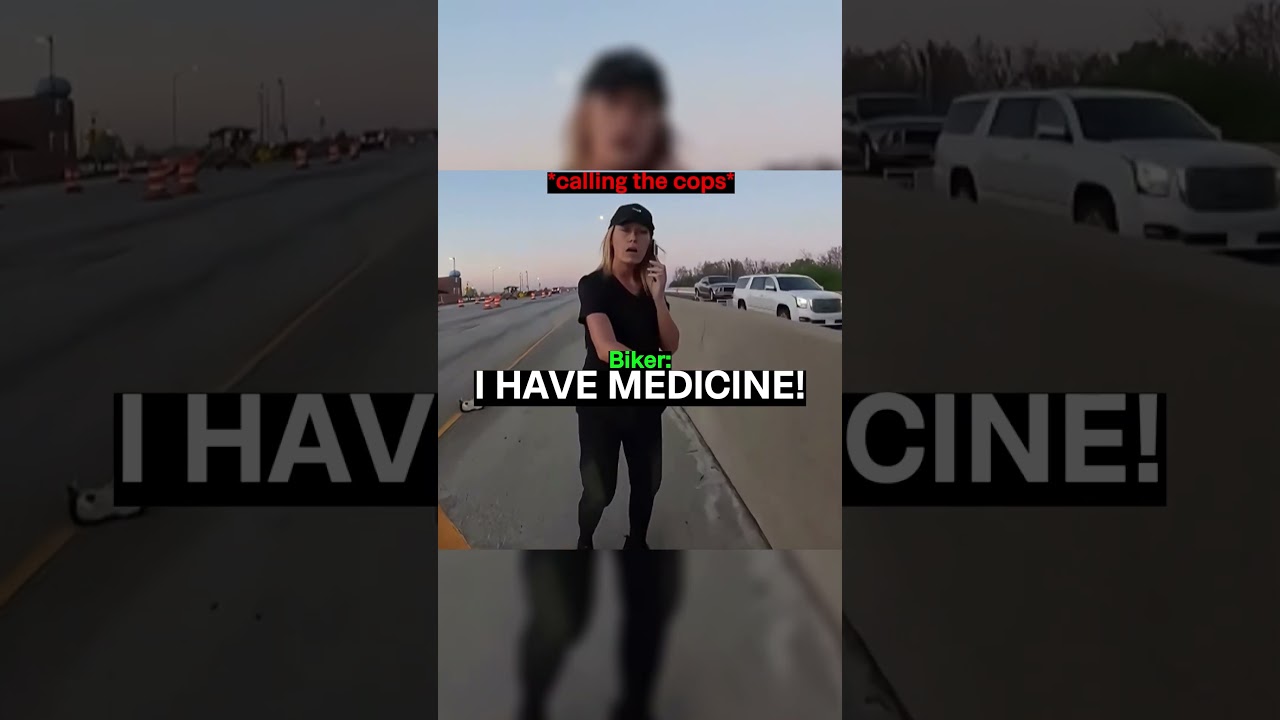 Biker Helps Friend To Escape After A CRASH