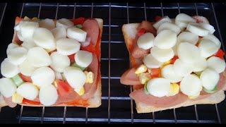 Cách làm PIZZA BÁNH MÌ Sandwich rất đơn giản - Món Ăn Ngon