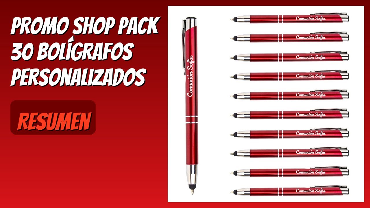 RESEÑA (2026) : PROMO SHOP Pack 30 Bolígrafos Personalizados. DETALLES
