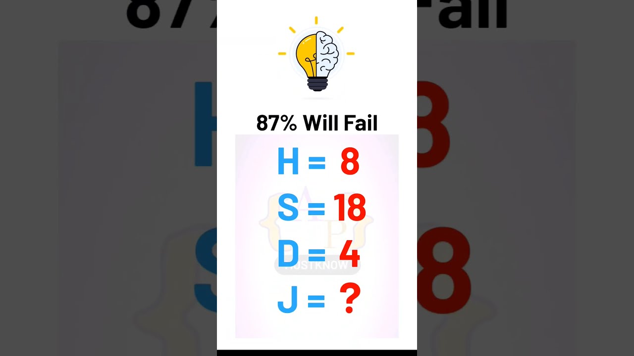 87 Will Fail Comment Your Answer Shorts Maths Mathgames Iqtest Study Yt
