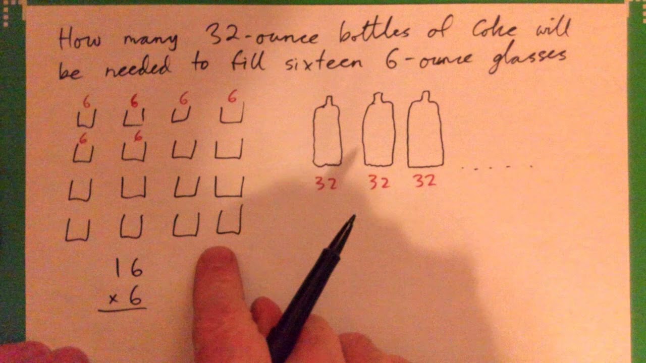 How Many 32-Ounce Bottles Are Needed To Fill Sixteen 6-Ounce Glasses?
