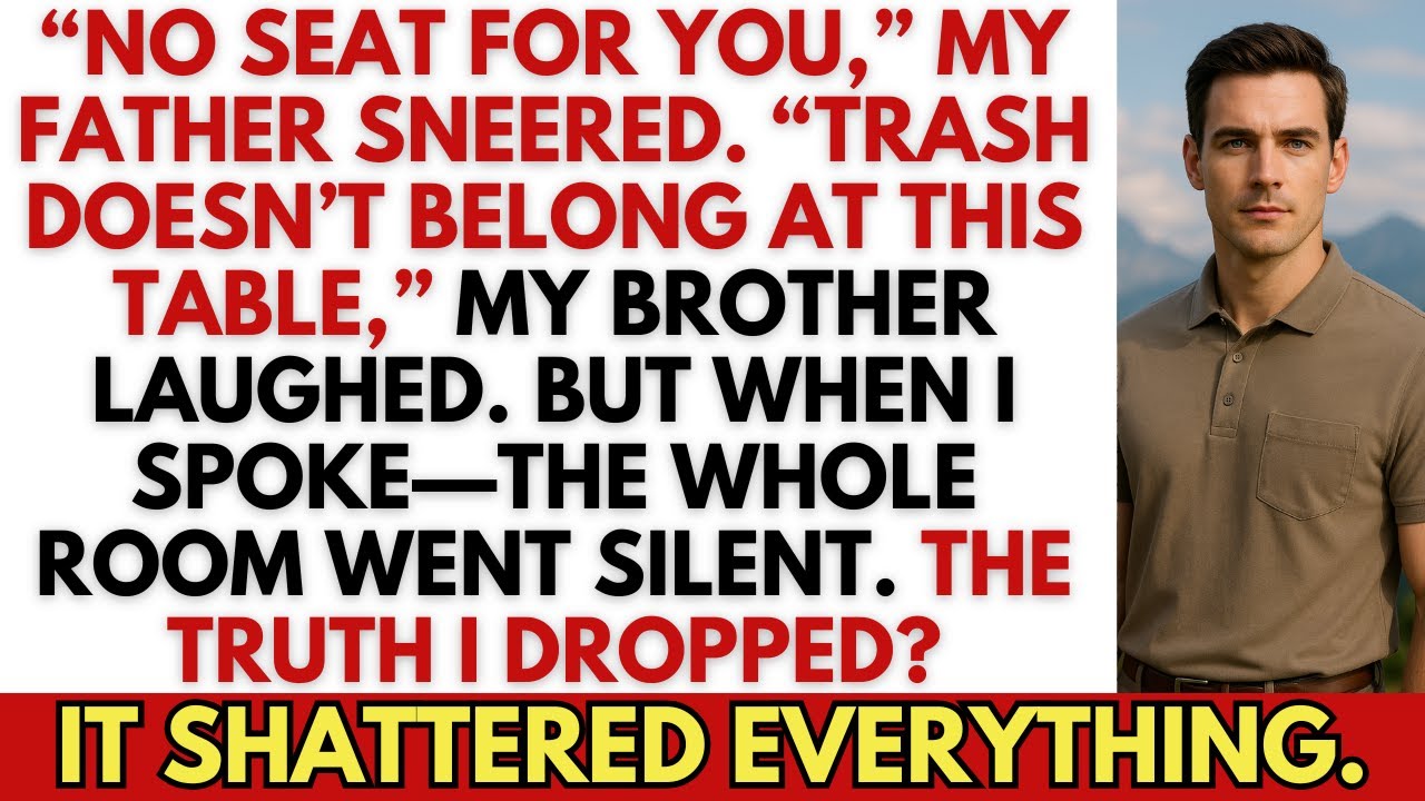 Dad Said ‘No Seat For Trash’ At Dinner—But The Table Went Silent When I Said The Unexpected.