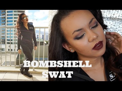 BOMBSHELL SWAT / Cabelo e maquiagem / HALLOWEEN TUTORIAL / Michou Beauty