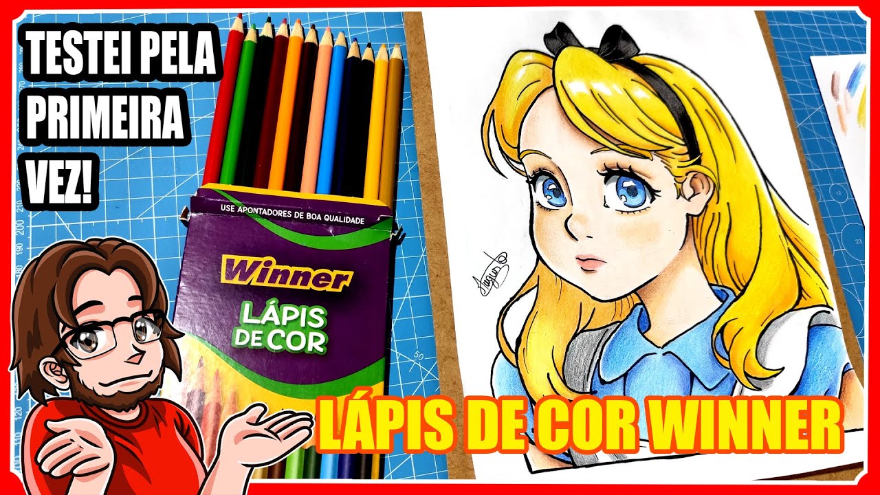 Testando Lápis de Cor Winner: dá pra desenhar bem? 👀🎨 Alice no País das Maravilhas