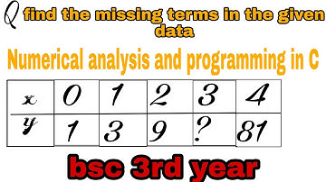 BSc third year most important question numerical analysis and programming in C forward difference