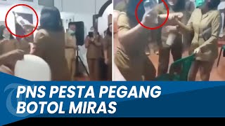 VIRAL VIDEO Perempuan Berseragam PNS Pesta Sambil Bawa Botol Miras