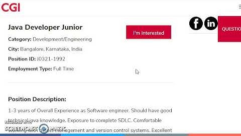 🔥CGI Recruitment 2021 | Junior Java developer|BE/B.Tech/M.Tech/MCA | Bangalore/Chennai|Mutliple Role