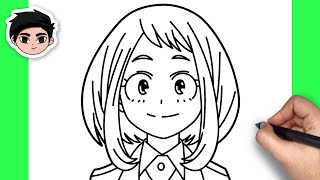 How To Draw Uraraka Ochaco My Hero Academia - Easy Step By Step Tutorial