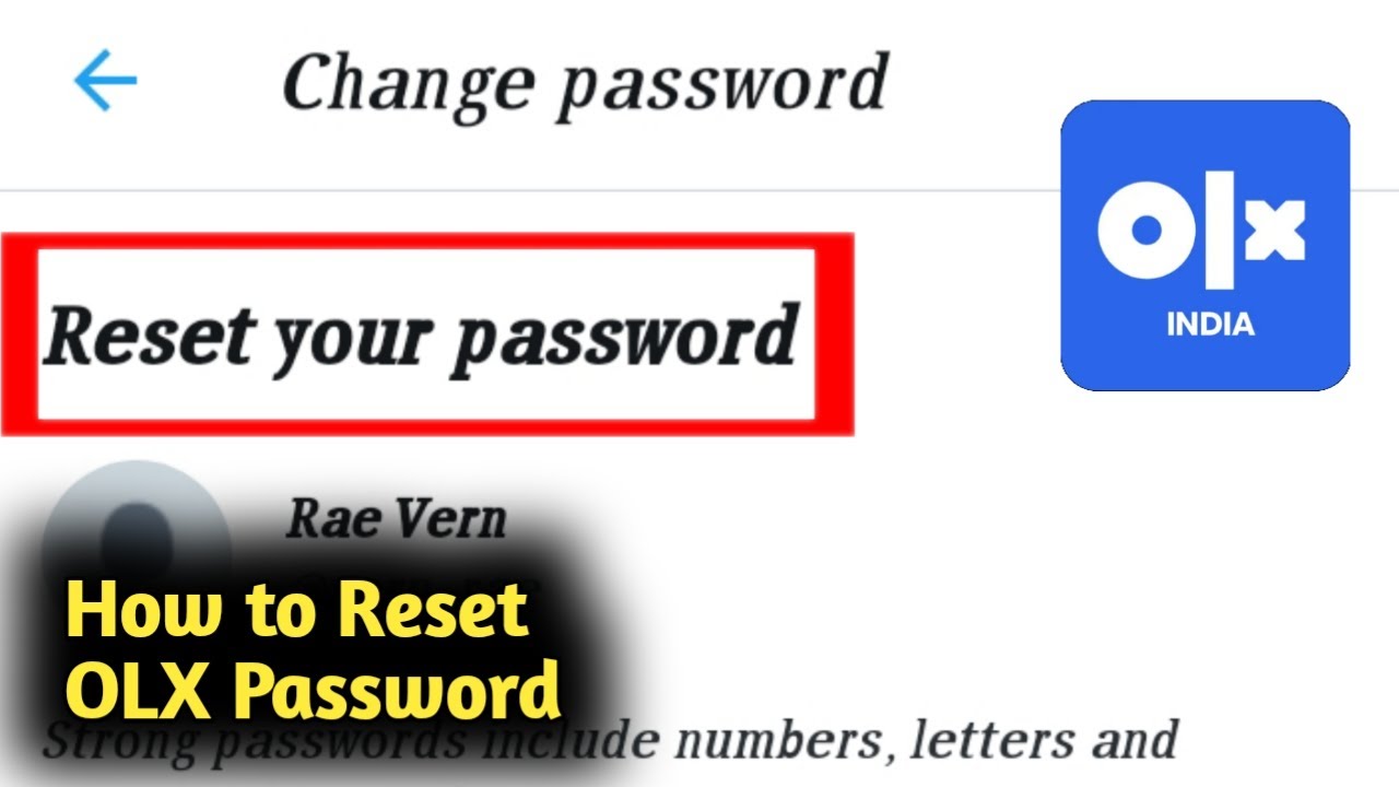 How to Reset OLX Password 2021