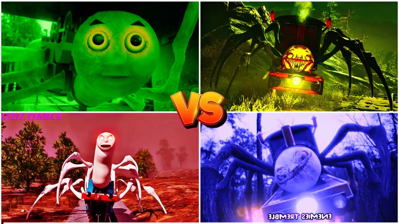 CURSED THOMAS MONSTER 🆚 CHOO CHOO CHARLES EXE 🆚 TRAIN THOMAS EXE ❄️TILES HOP