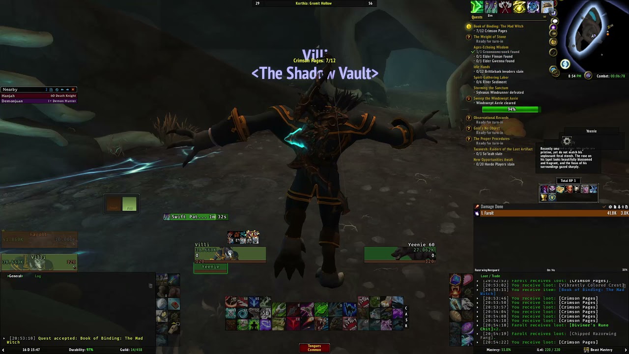 ASMR Worgen BM Hunter tries his best in a cave! Mechanical keyboard & clicking sounds, no talking