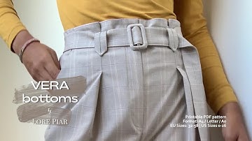 VERA BOTTOMS Pattern by Lore Piar - Sew along video
