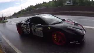 Norwegian Supercars Leaving Car Meet At Autoxo Drifts, Burnouts And Loud Exhaust Autoxo Driveout
