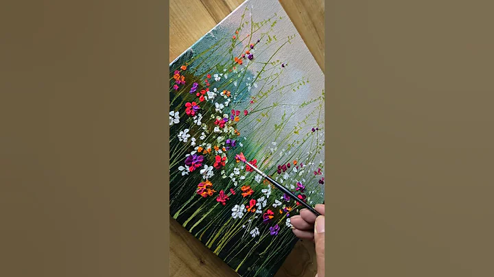 Easy Flower Painting #acrylicpainting #art #shorts thumbnail