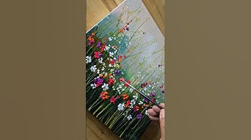 Easy Flower Painting #acrylicpainting #art #shorts