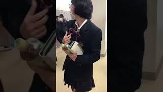 リボンを忘れてネクタイで登校して怒られる女子高生w #shorts #freefire #minecraft