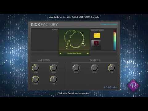 Kick Factory First Look and Features Demo  AU VST3 VST64 bit Instruments by RDGAudio