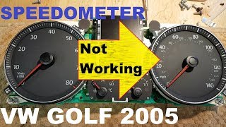 VW Golf 2005 speedometer not working. Fault finding and repair...