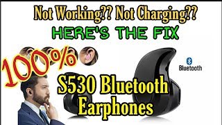 S530 Bluetooth Earphones Not Working??? Not Charging??? Here's the Fix!