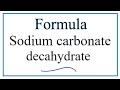 Sodium Carbonate and Hydrates Concepts