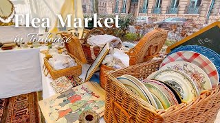 Come to the Flea Market in France | Shopping & HAUL♪ Antique furniture , Decorations , Tableware ♪