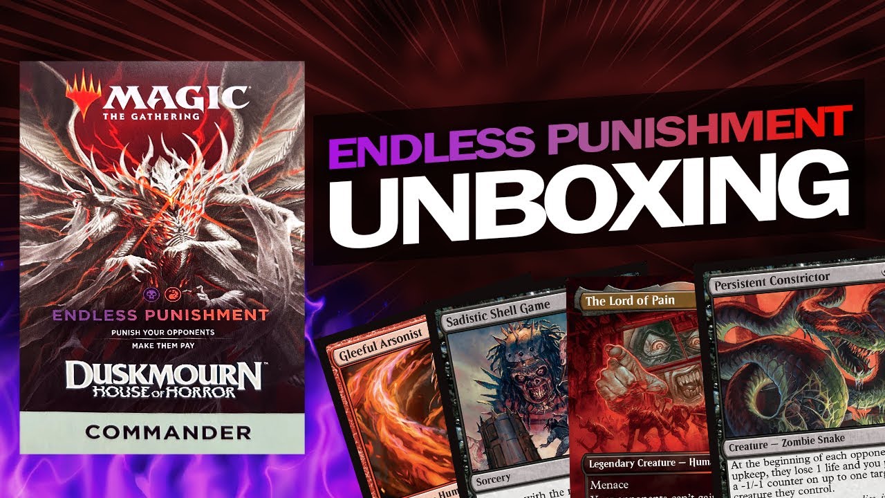 Duskmourn Endless Punishment Unboxing - Commander Deck Magic The Gathering