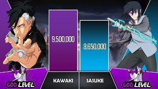 KAWAKI VS SASUKE Power Levels I Naruto / Boruto Power Scale I Anime Senpai Scale