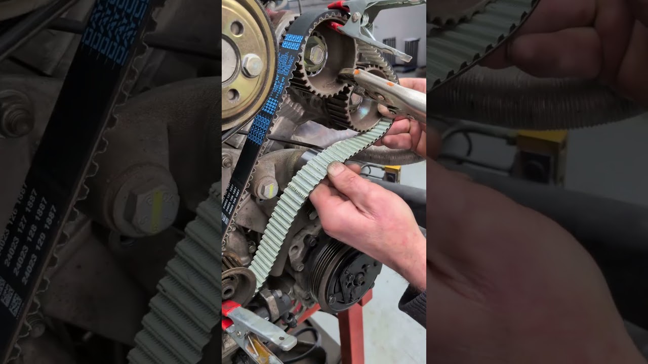 Timing belt service on an old Ferrari #mechanic #repair #ferrari #f355 #classiccars #maintenance