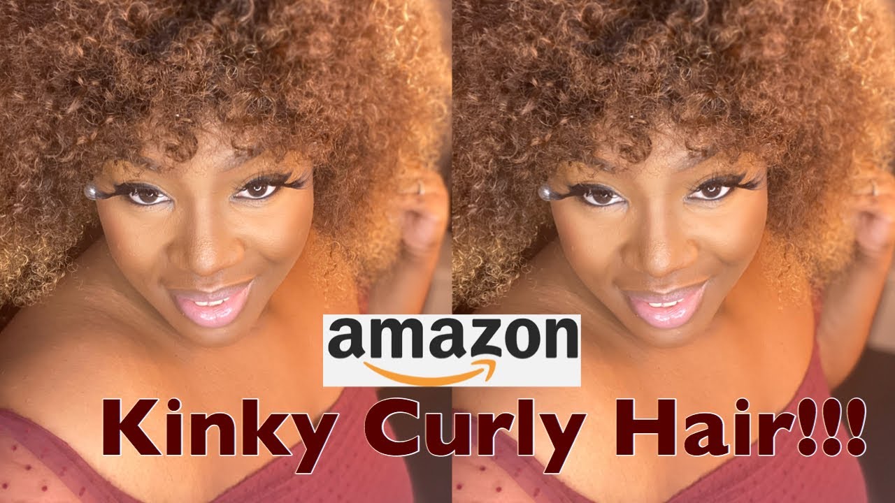 One More Hair Review| Kinky Curly Ombré Wig With Bangs| Amazon Hair Company