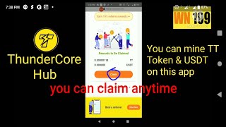 ThunderCore Hub | You Can Mine TT Token & USDT On This App | And You Can Claim Anytime