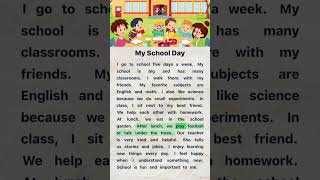 My School Day | English Reading and Listening Practice #easyenglish #englishforbeginners