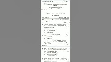 #BCOS183 #ComputerApplicationInBusiness #IGNOU #QuestionPaper #BCOMG #Original #English