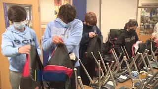Students Fill Backpacks For Homeless