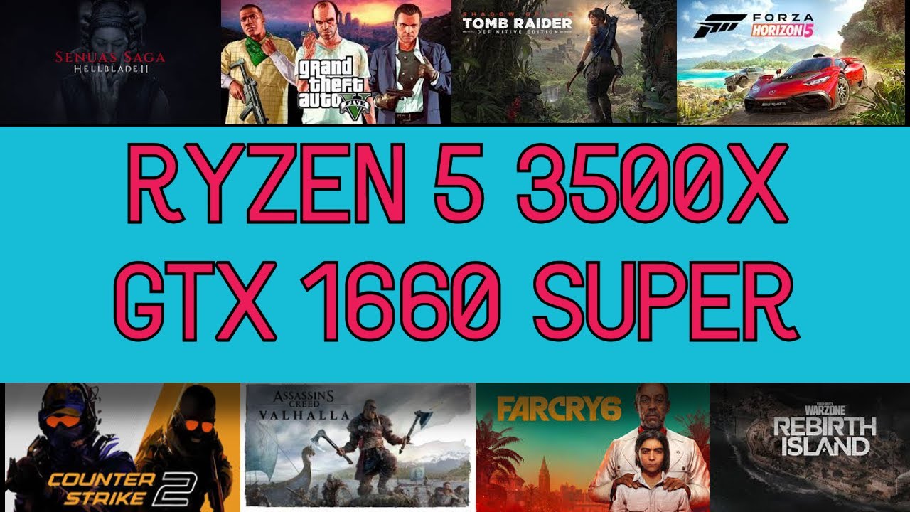 RYZEN 5 3500X + GTX 1660 SUPER TESTE EM JOGOS - YouTube